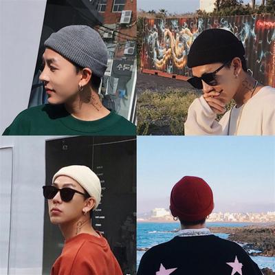 Solid Color Knitted Hat Warm Winter Hats For Men Women Beanie Casual Short Thread Hip Hop Caps