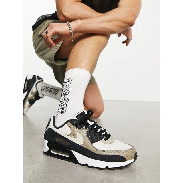 

Бело-коричневые кроссовки Nike Air Max 90