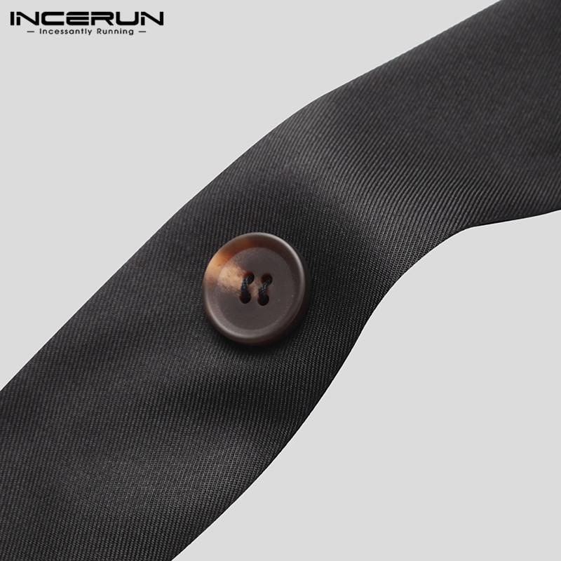 INCERUN Men's Lapel Neck Casual Business Jacket Blazer Coats