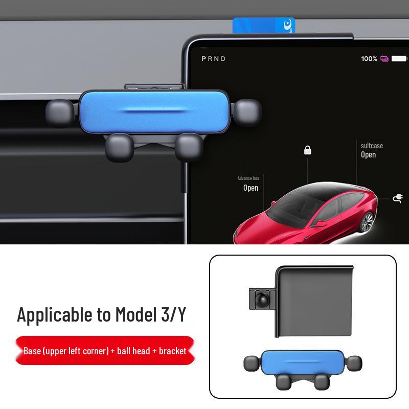 Tesla Model 3/Y Car Phone Holder: Multi-Function Navigation Interior Accessory