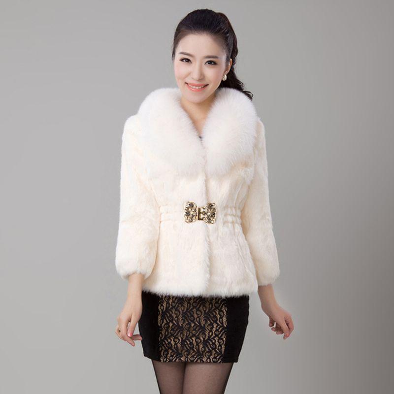 Autumn and winter new imitation rabbit fur short fur coat women's waist middle and old coat - 0 years old