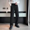 2024 Men's Light Elastic Waist Loose Straight-Leg Business Casual Trousers