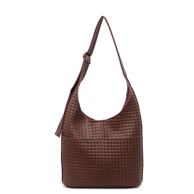 2025 Retro Jednokolorowa Torba na Ramię z Miękkiej Skóry o Dużej Pojemności