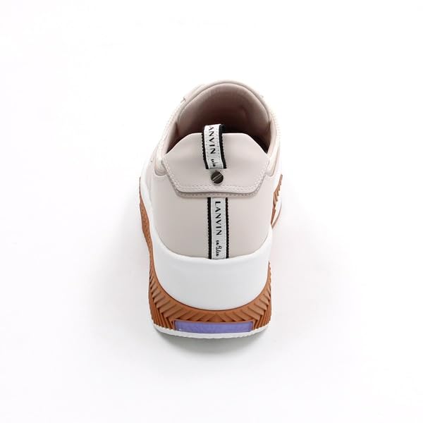 Lanvin en Bleu Platform Sneakers Ivory Size Women's Zip-Up 2867, Combi, 23.5cm