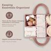 Multi-Purpose Diaper Caddy Organizer-Storage Basket for Diapers Wipes Baby Essentials Changing Table/Car Caddy Baby Shower Gift