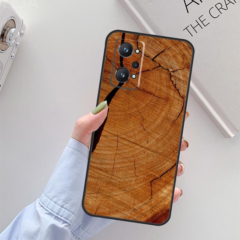 Muster Holztexturen Für Realme C67 C61 C75 C55 C53 C51 C21Y C25S GT 6 6T 5 GT7 Pro 10 11 12 13 14 Pro Plus Hülle