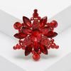 Rhinestone Flower Brooch for Women Snowflake Pins Banquet Party Backpack Gifts Jewelry Accessories