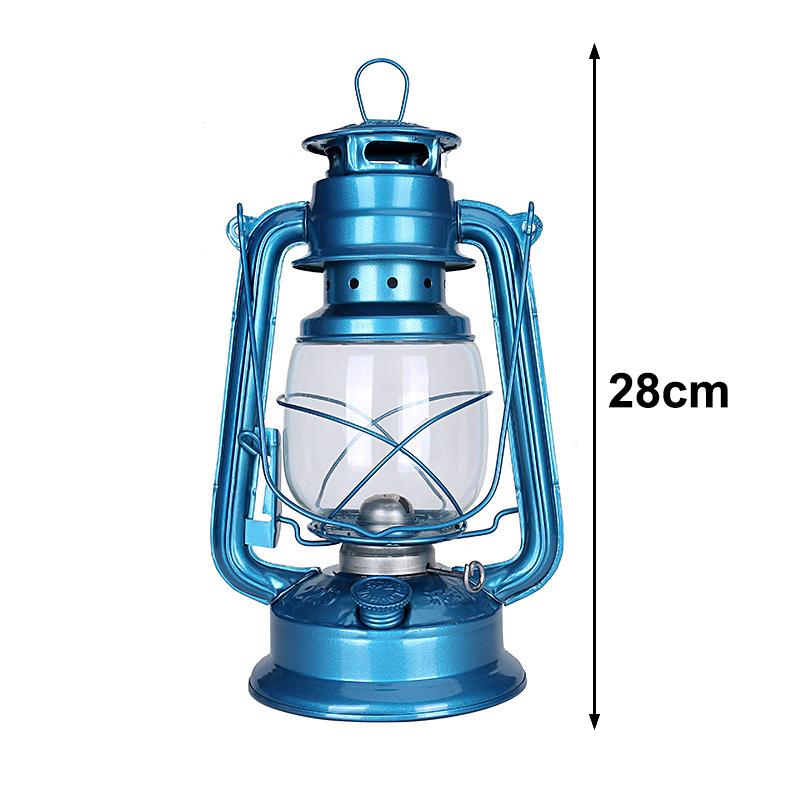 1Pc 25Cm Bronze Kerosene Lamp Retro Horse Lamp Camping Lamp Outdoor Tent Lamp Emergency Camping Portable Hanging Lamp