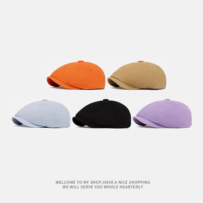 Schiebermütze Herren Britische Kappe Baskenmütze Damen Malermütze Achteckige Kappe