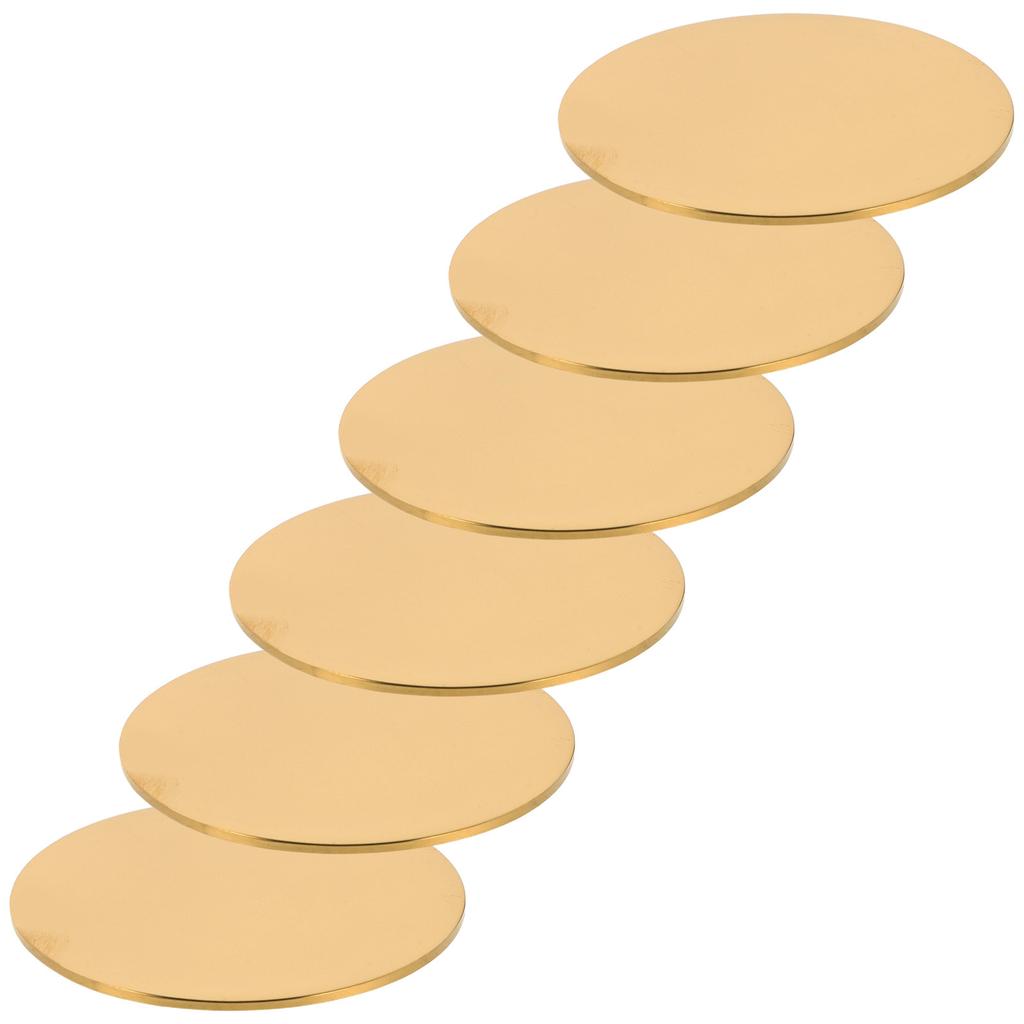 6 Stück 5 cm runde Edelstahl-Rohlinge für Gravur DIY Challenge Coins Personalisierte Andenken Bastelmünzrohlinge Gravierbar