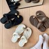 Yuanlitong Sommer neue auf Scheiße treten Gefühl dicksohlige Halb-Mopp Sandalen Damen tragen koreanische Version Zehen vielseitige dicksohlige Sandalen