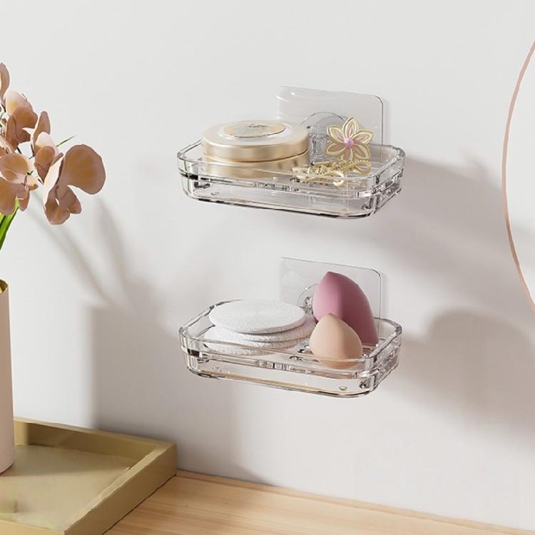 Practical Soap Storage Solution Wall Mounted Soap Dish with Drainage Holes for Clean and Accessible Bathroom Environment