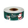 120Pcsroll Red Green Merry Christmas Stickers Santa Claus Labels For Gift Package Card Envelope Wrapping Party Small Business