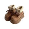 Snow Boots Women's Retro Short-top New Thick-soled, Fleece and Thickened Warm Cotton Shoes