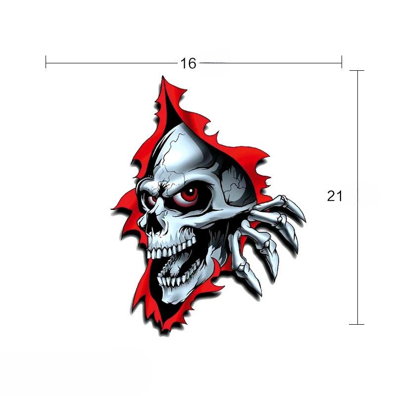 Personality 3D Skull Car Stickers Horror Skull Windshield Stickers Car Sticker for Motorcycle Car Decoration Car Accessories