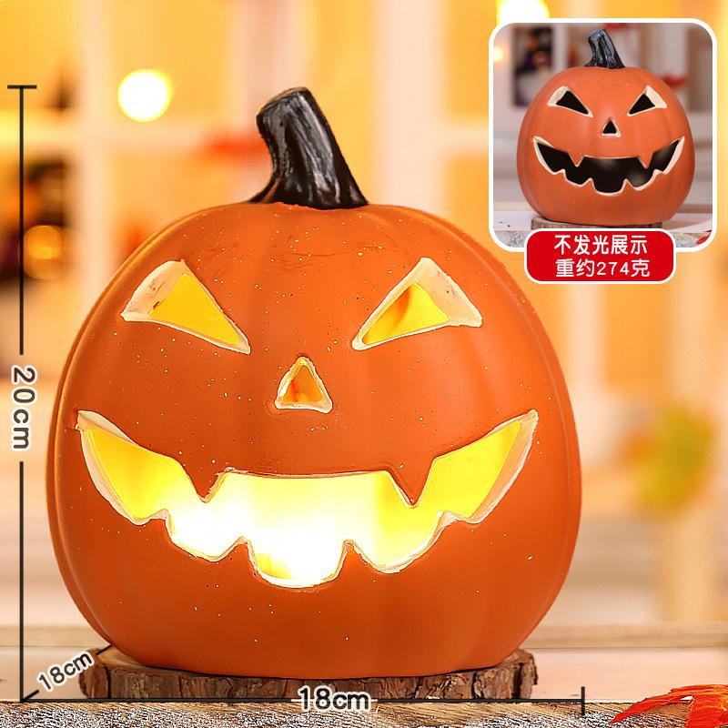 Halloween Pumpkin Lantern Shopping Mall Yard Shop Decoration Scene Arrangement Ornament Luminous Big Pumpkin