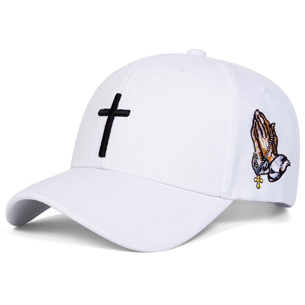 Unisex Cross Embroidery Baseball Caps Spring Autumn Outdoor Adjustable Casual Hats Sunscreen Hat Sports Cap