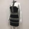 2025 Autumn/Winter European Fashion Pearl Rhinestone Halter Bandage Dress