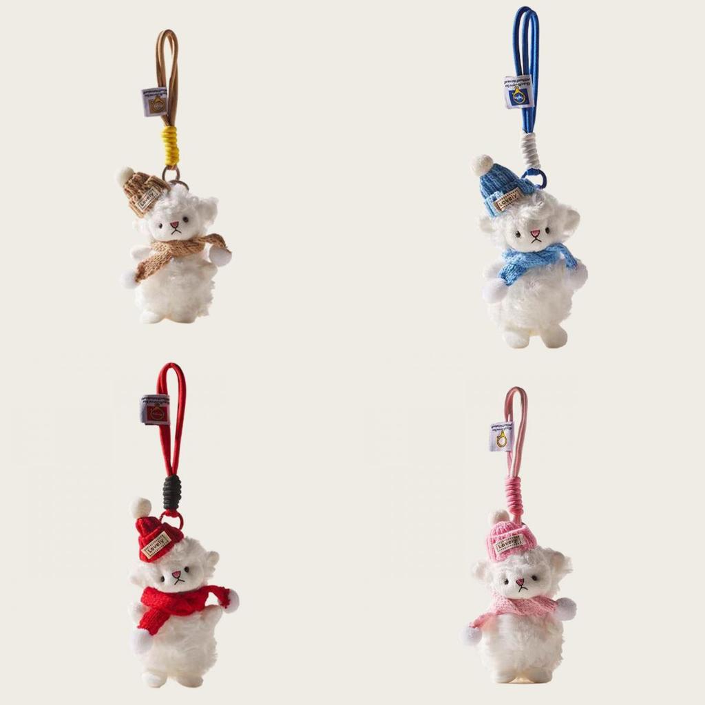 Creative Cartoon Wool Felt Sheep Bag Charm With Breathable Lightweight Animal Design For Girls