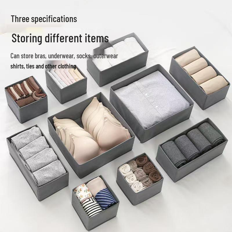Foldable Wardrobe Drawer Organizer: Non-Woven Storage Box for Clothes and Underwear