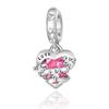 Brand New Copper Metal Charm Bead Components Bead Component Red Cherry Strawberry Love Heart Charm Bead Component Compatible With Authentic Original