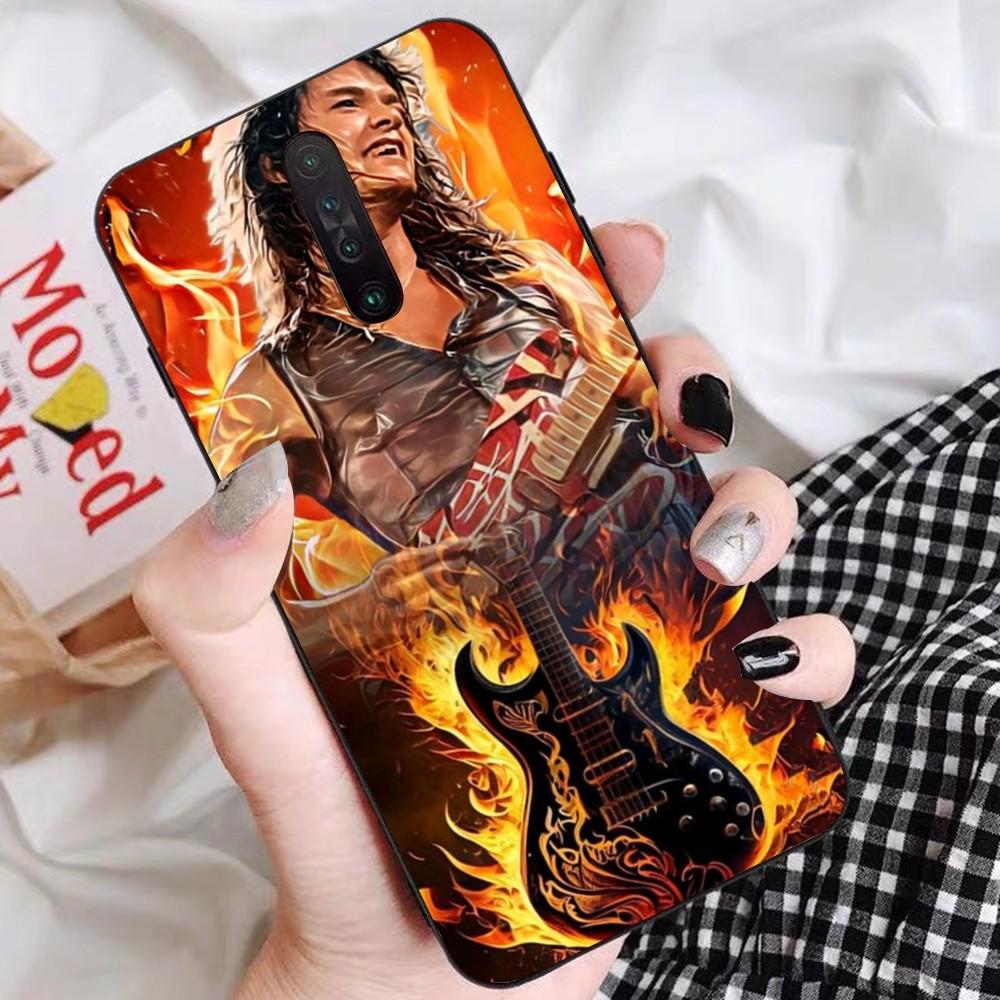E-Eddie V-Van-Halen Music Guitar Phone Case For Redmi 5 6 7 8 9 10 Plus Pro 6 7 8 9 A GO K20 K30 K40 Pro Plus F3 Fundas