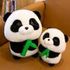 Panda Giant Gluttony Plush Toy Holding Bamboo Doll Travel Souvenirs Gifts Child