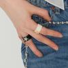 Eireve BLACK AND WHITE STAR RING SET (2PCS)