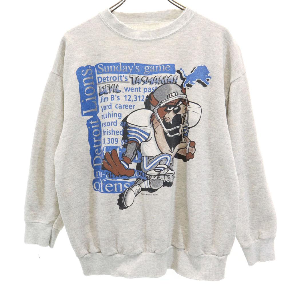 Warner Bros 90s Old Warner Bros. Tasmanian Devil Long sleeve sweat trainer Men's Used