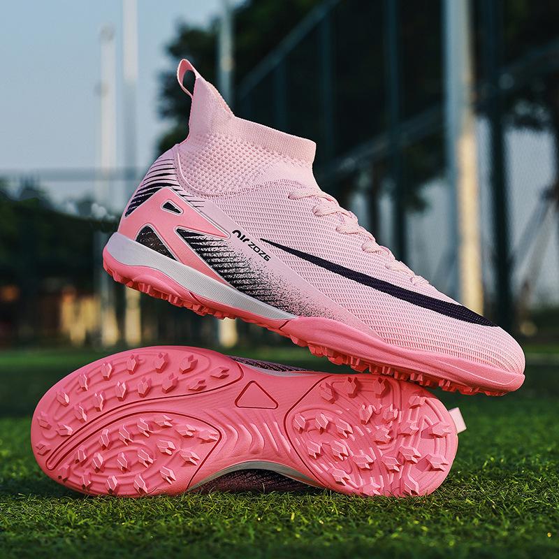 Neue High-Top AG lange Nägel TF gebrochene Nägel Outdoor-Rasen Training Erwachsene Kinder Jugend Spiel Fußballschuhe
