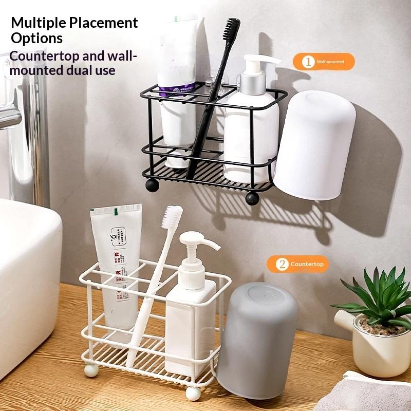 Toothbrush Holder For Bathroom - Stainless Steel Toothpaste Holder Stand, For Electric Toothbrush Stand Organizer Accessories