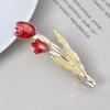 Metal Tulip Flower Hair Side Clip Fringe Bangs Duckbill Clip Women Girls Sweet Headwear Hairpin Hair Style Accessories