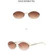 Ladies sunglasses, rimless oval sunglasses, pearl embellished sunglasses.