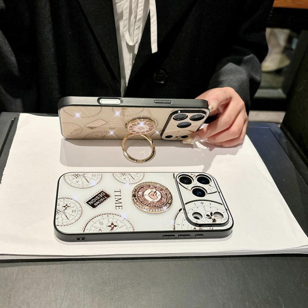 Luksusowe, odporne na upadki etui z uchwytem pierścieniowym dla iPhone 17 Pro Max