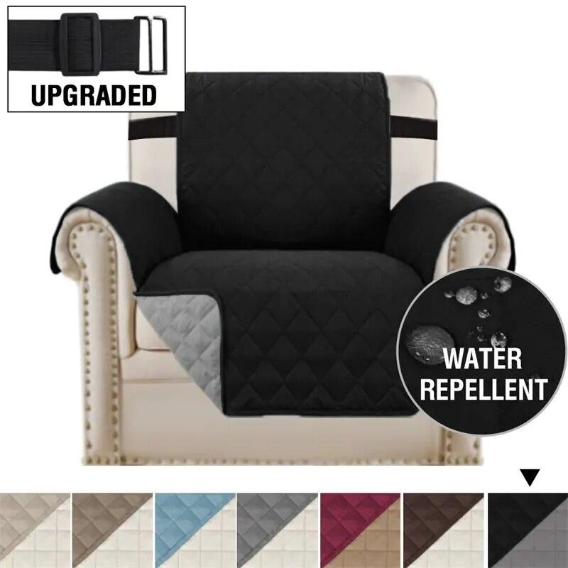 Waterproof Plaid Fabric Sofa Cover Anti-Slip Sofa Armchair Covers Luxury Folding Living Room Sofas Slipcover for 1/2/3/4 Seat