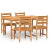 VidaXL Ensemble à manger de jardin 5pcs Bois de teck massif, meubles de jardin, meubles d'extérieur, table et chaise de 3157185