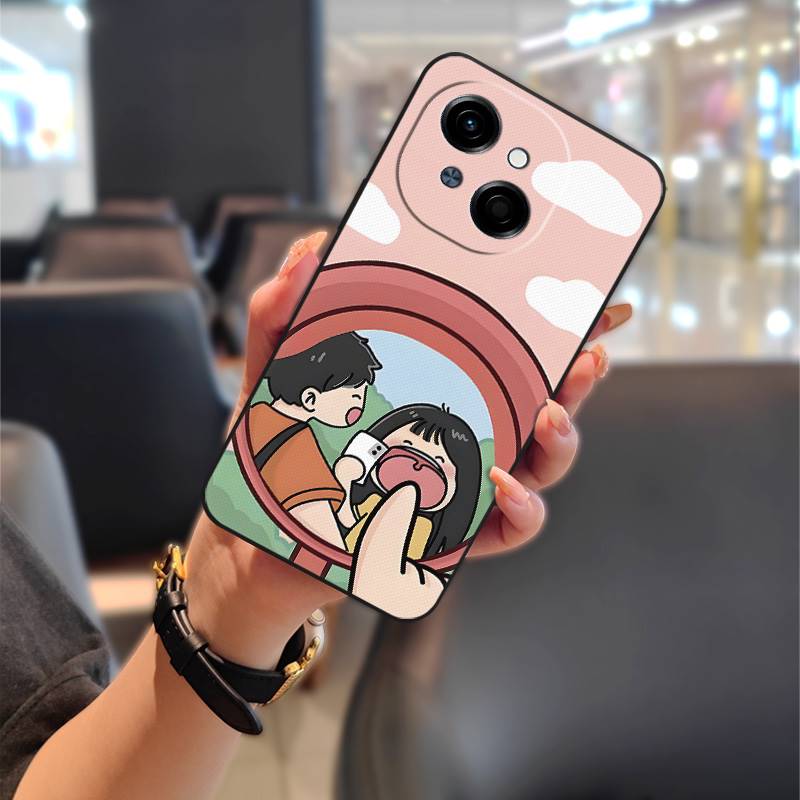 Couple Cute Phone Case For Tecno POP9 4G/Spark GO 1/GO1S/KL4 Full Wrap Protective Anti-knock Dirt-resistant Graffiti TPU
