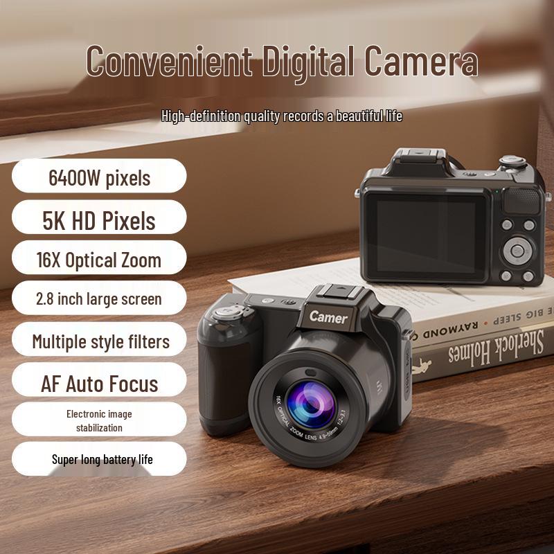 Cross-Border 5K Digital HD Camera: 64MP Sensor, Ideal for Students & Parties