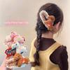 Grid Horse Hairpins Cloth Plush Edge Clip Cute Cartoon Hair Clip  2026 New Year