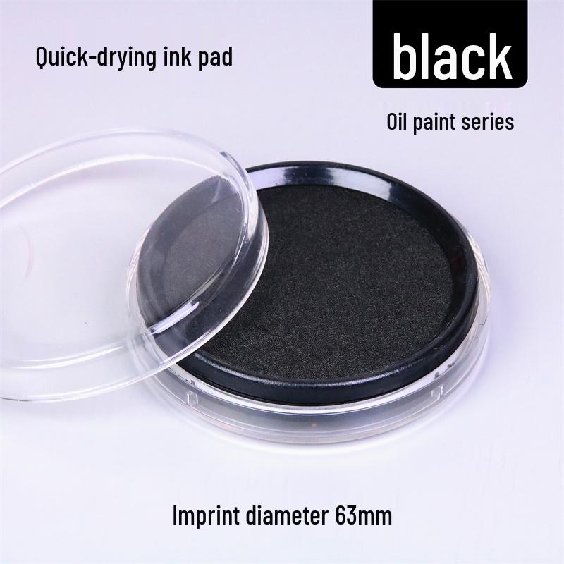 Quick-Dry Dual Ink Pad: Red, Blue & Black - Square & Round Options for Office, Oil & Water-Based Stamping