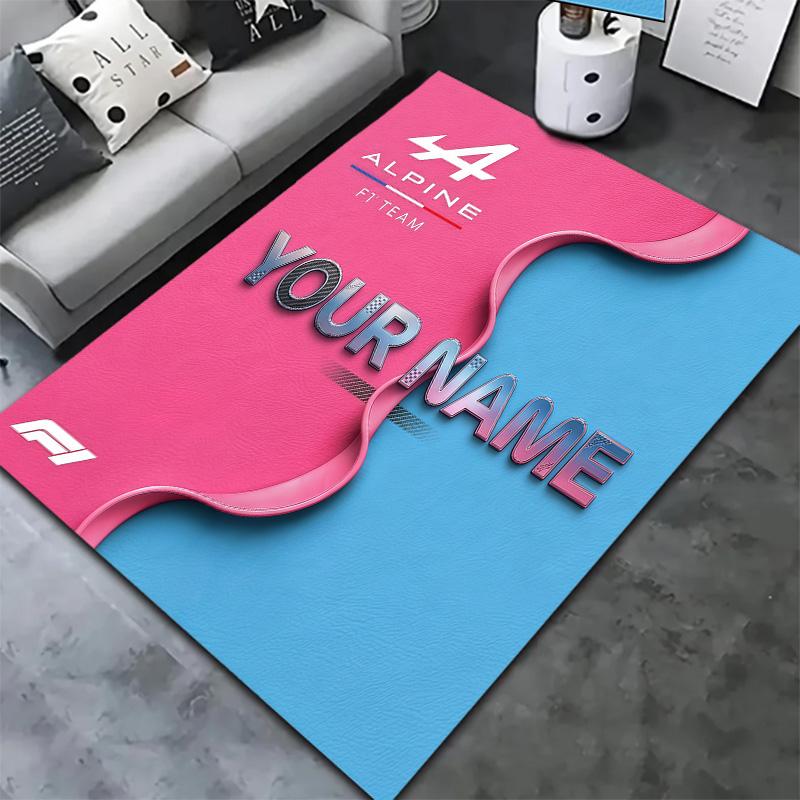 Alpine F1 Custom Name Carpet Rug For Living Room Bedroom Home Sofa Decoration Kids Play Nonslip Floor Mat