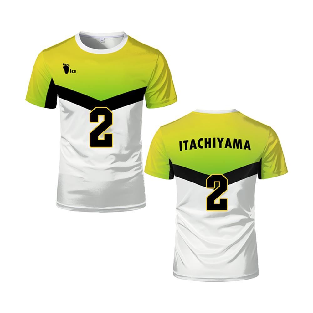 Japanese Anime Haikyuu Jersey Itachiyama Institute Kiyoomi Sakusa Fans Cosplay Tops Sports Gym Tees