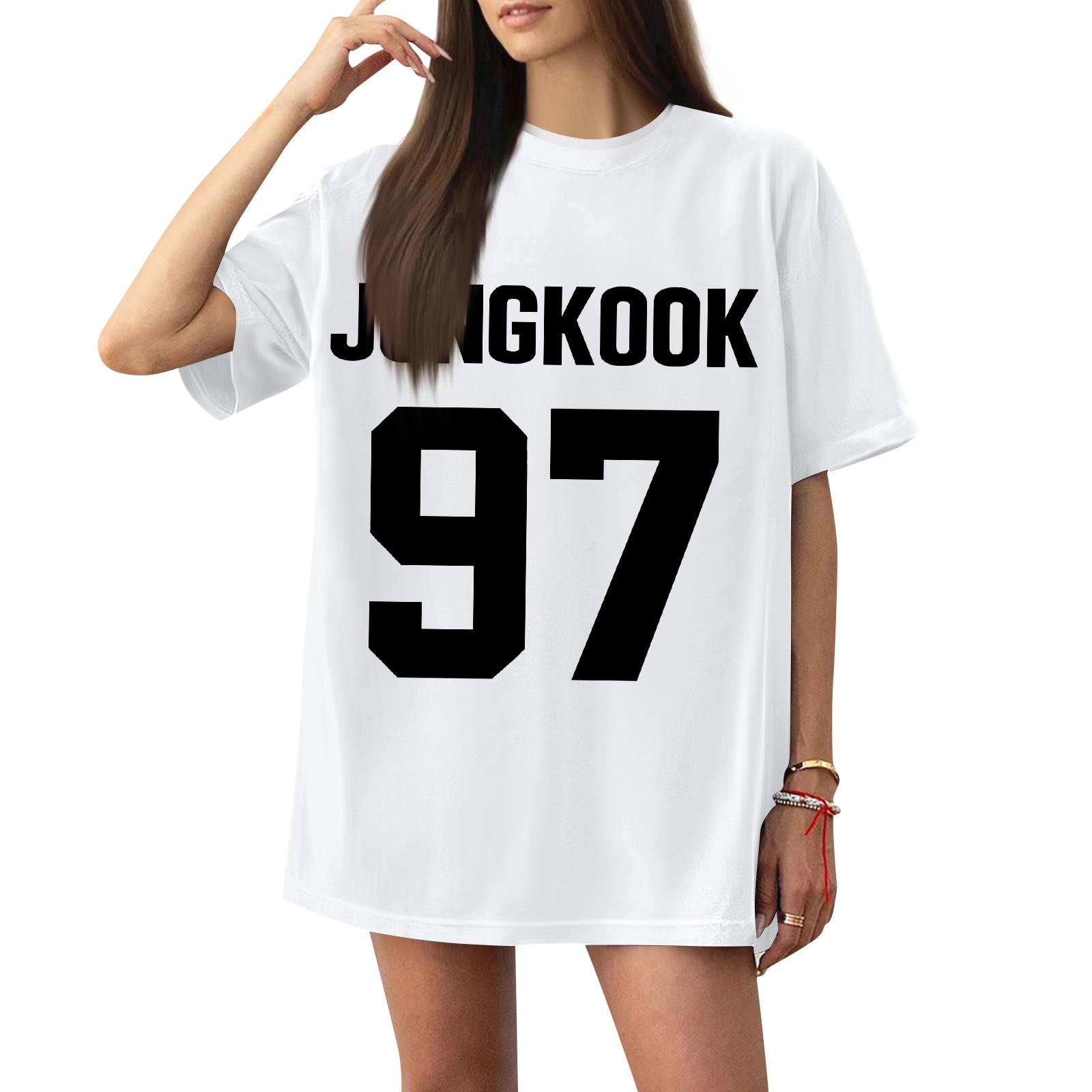 

Women s Casual Printed T-Shirt Round Neck Pullover Short Sleeve Top XXL білий
