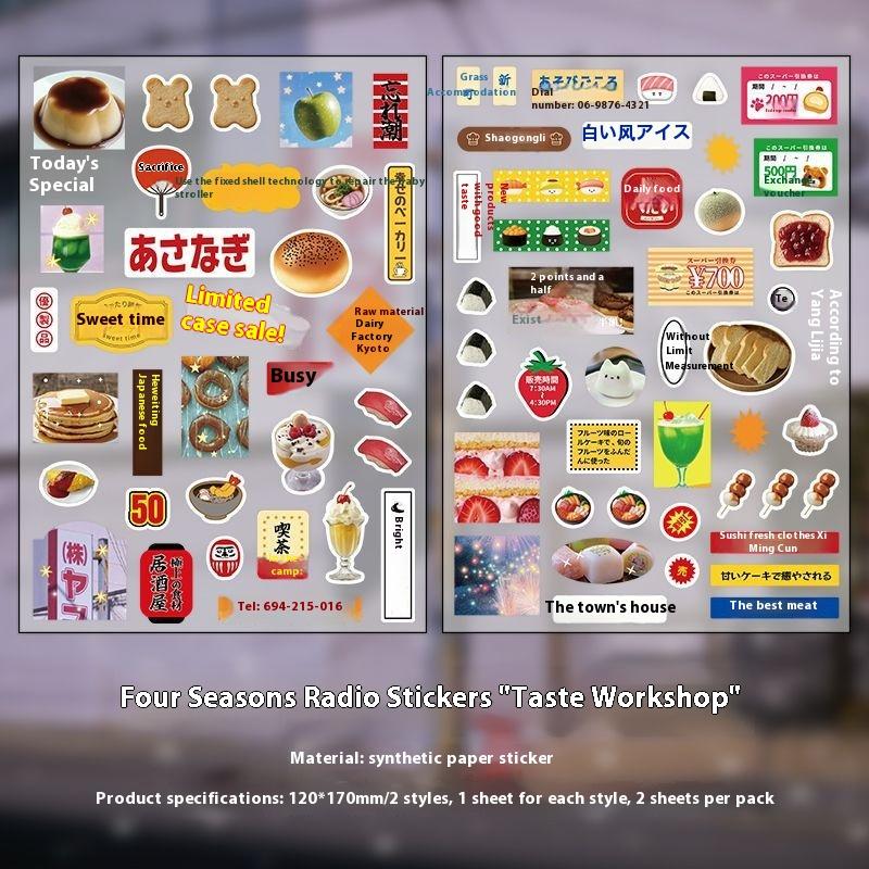 2 Sheets Junk Journal Collage Decoration Scrapbook Diary Cute Decals Kawaii Japanese Childhood Memories Die Cut Adhesive Sticker