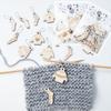 Holz Anhänger Strickmaschenmarkierer Holz Häkelnadelverschluss Für DIY Bastelmarkierer