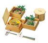 Yamako Kiwabi Square Cooking Set with 27069 Box, Three-Tier Lid,