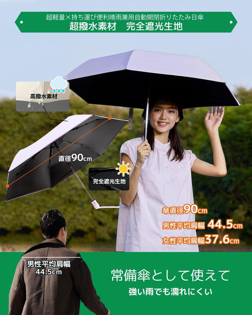konciwa 199g Folding Parasol with UV Protection and Light Automatic Full Suitable for Sun and Folding Parasol for Women and UV Windproof and Perfect