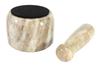 KLEO Stone Mortar & Pestle (Extra Small) Ginger and Medicinal Tablet Grinder Masher - (3-inch) (Brown)