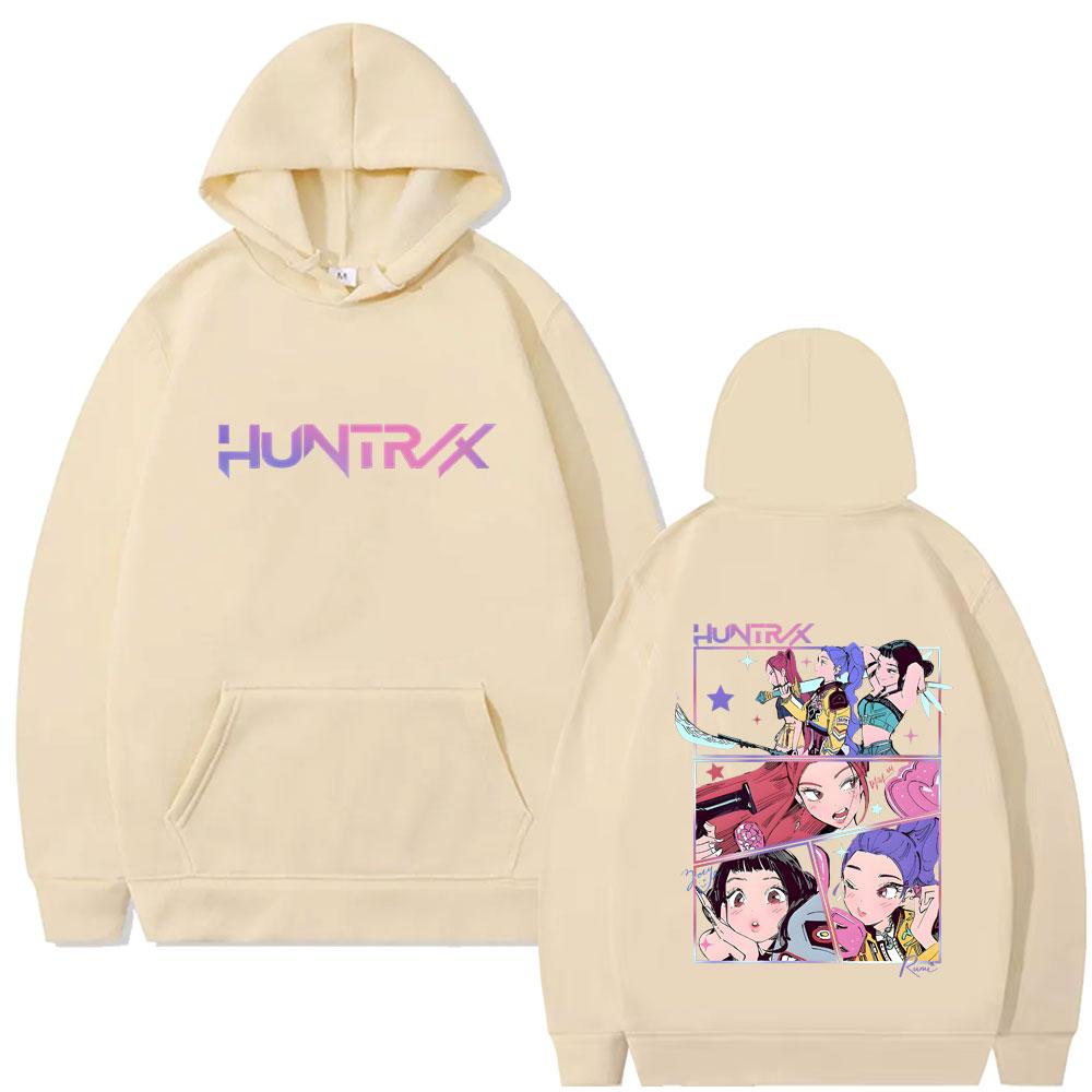 Movie KPop Demon Hunters Rumi Mira Zoey Graphic Hoodie Men Women Korean Fashion Trend Streetwear Unisex Pullover