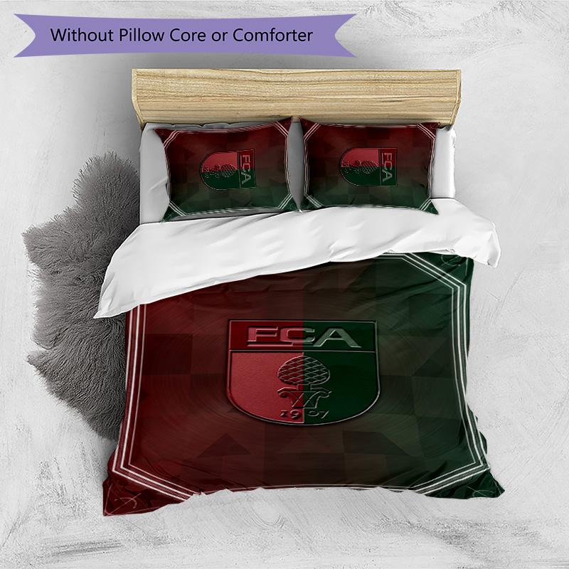 FC Augsburg FC Beddengoedset met Print (3 Delen) Ademende Dekbedovertrek met Kussenslopen Decoratief Beddengoed voor Slaapkamer Huis